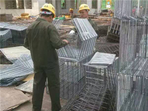 鋼網箱施工現場